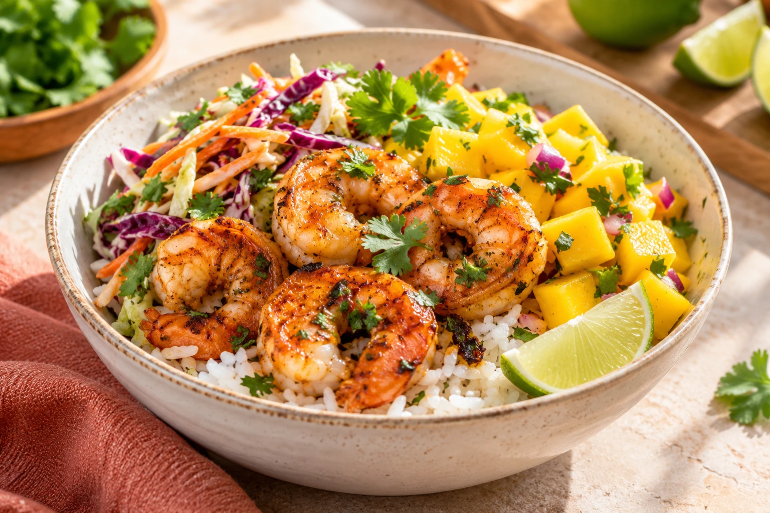 Tropical Mango Shrimp Bowl